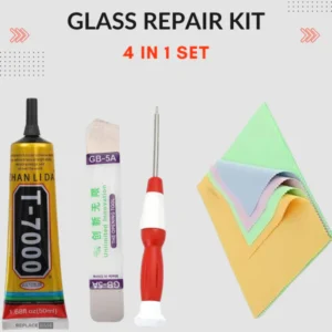 4 in 1 mobile repairing kit t 7000 glue black 1 screwdriver 5 multipurpose cleaning cloths and 1 mobile opener